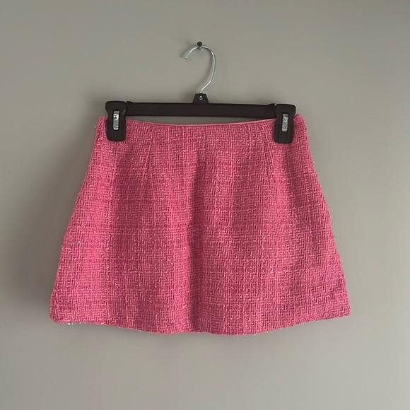 Pink sparkly shein, mini skirt, zipper new without tags - Picture 1 of 8